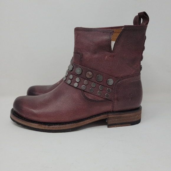 Frye- Plum Stud Booties (NEW) - Picture 2 of 3